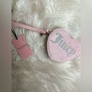 Juicy Couture Pink Heart-Shaped Wristlet